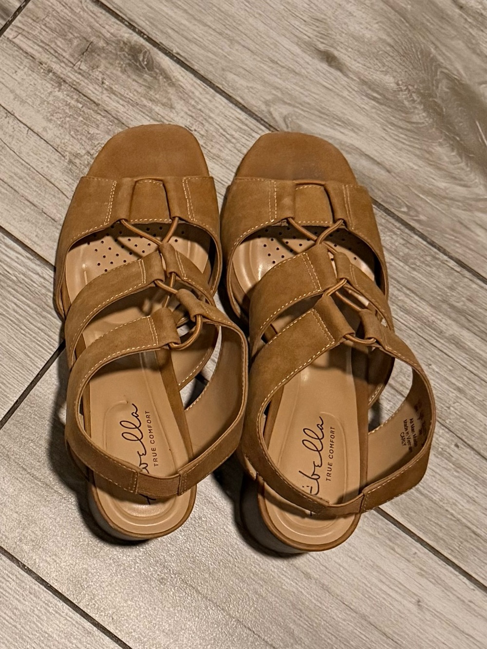 Allure Tan Strappy Sandals with Adjustable Rings
